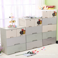 Fashion Plastic Storage Drawer Cabinet with Lock (FL-157)